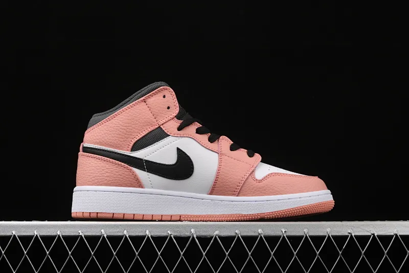All categories Air Jordan Jordan series basketball shoes Air Jordan 1 Mid Air Jordan 1 Mid "Pink Quartz" AJ1 Joe 1 pink quartz first layer Chinese basketball shoes 555112-603